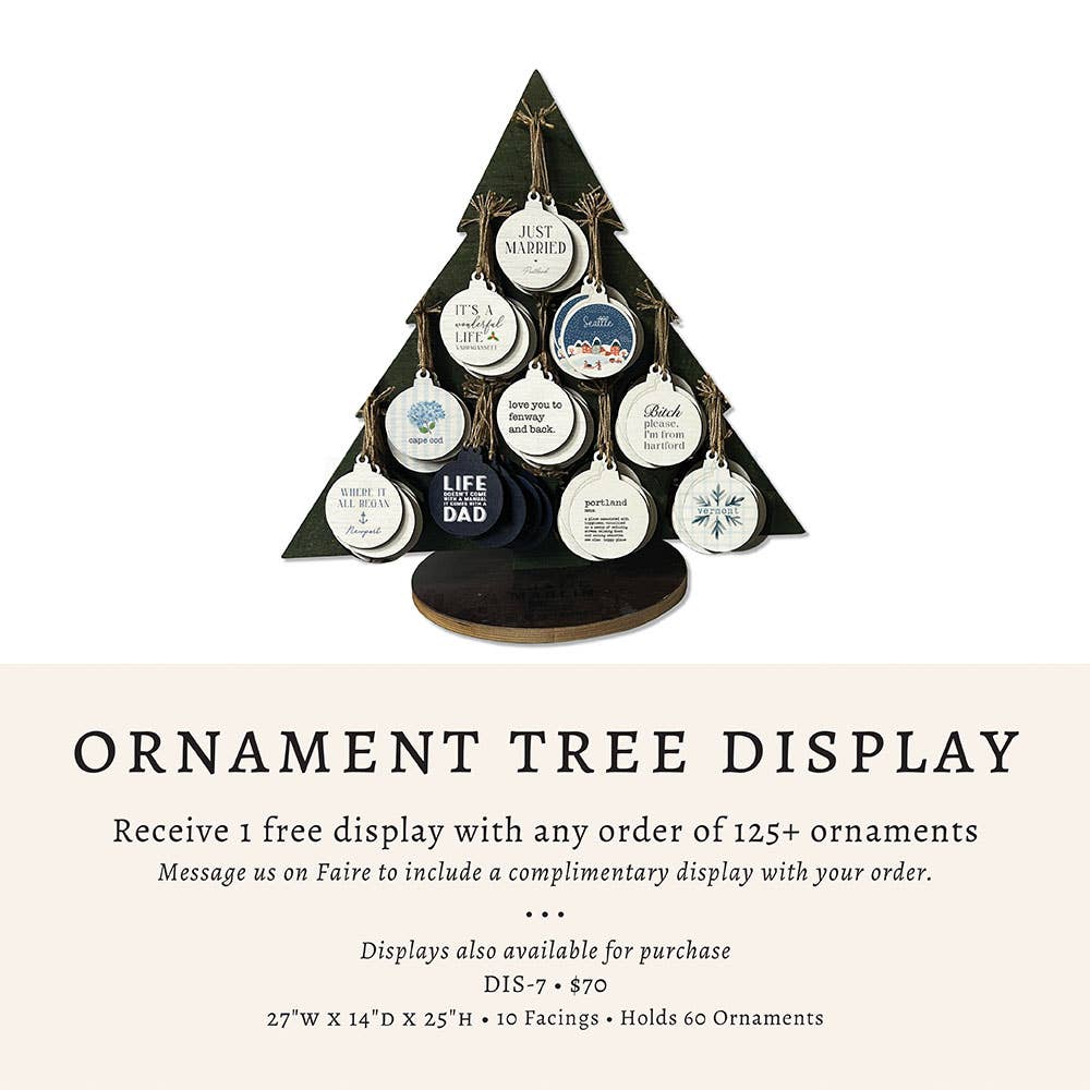 Christmas Tree Zip Code Personalized Block Sign 20777 | Wood Sign