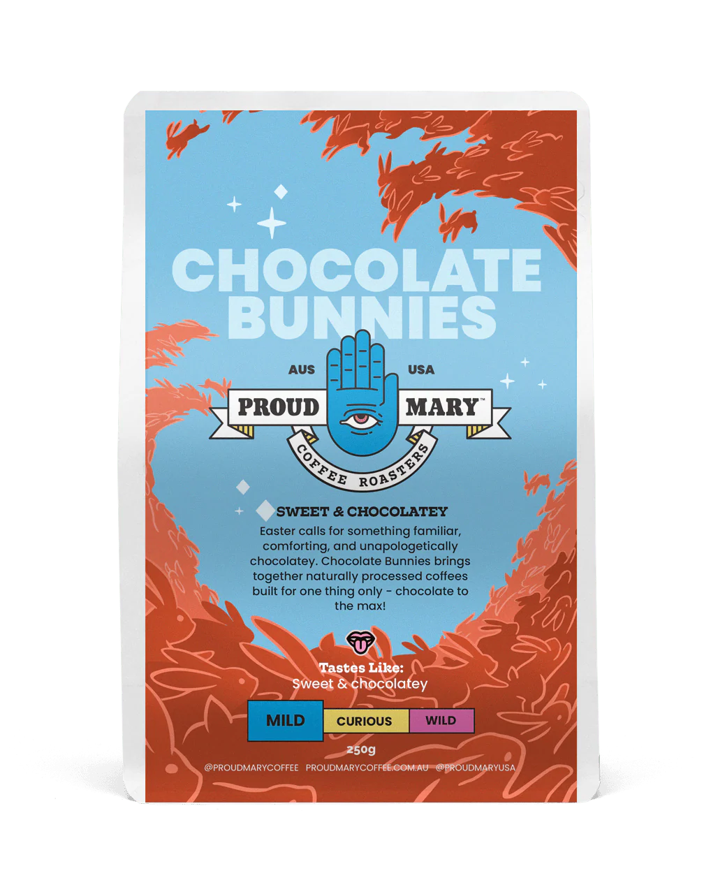 Proud Mary Coffee | 250gm Limited Release | CHOCOLATE BUNNIES | Seasonal Blend