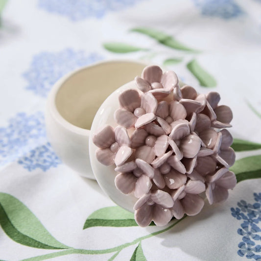 Two's Company Hydrangea Trinket Box