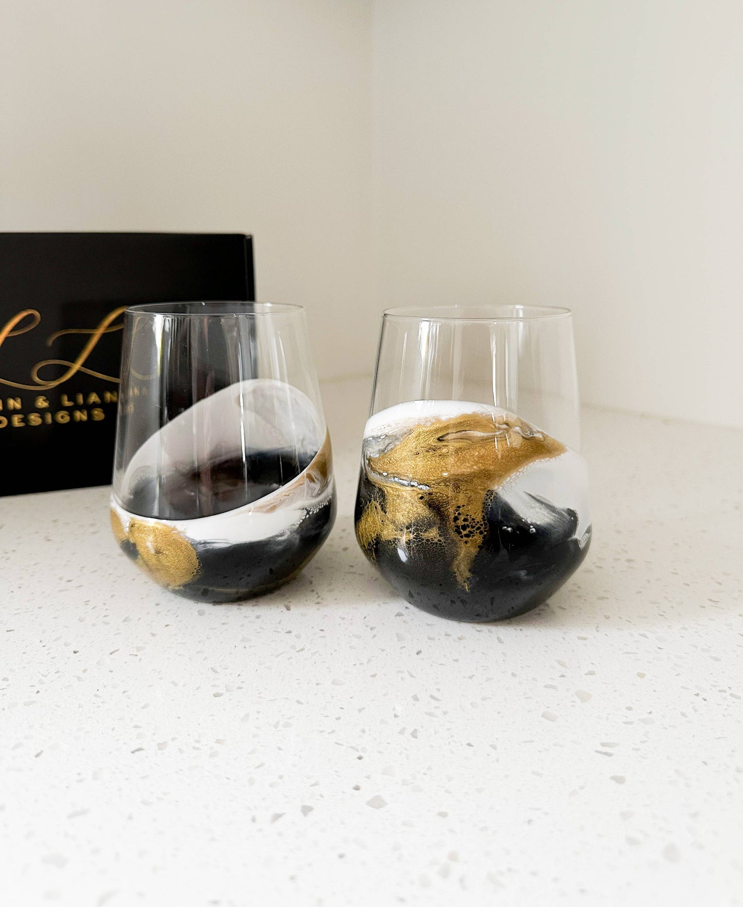 Resin Accented Wine and Entertaining Glasses - NO TARIFFS!
