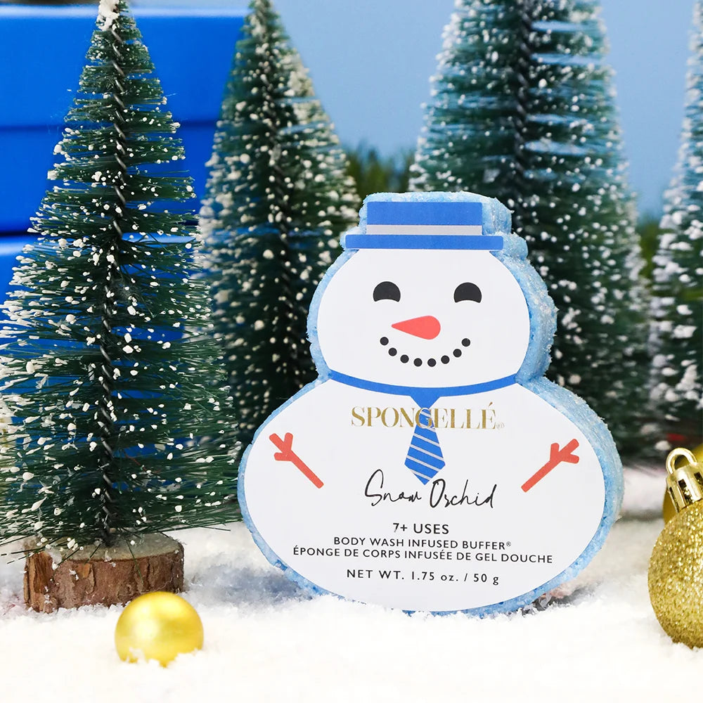 Spongelle Snow Orchid Holiday Snowman