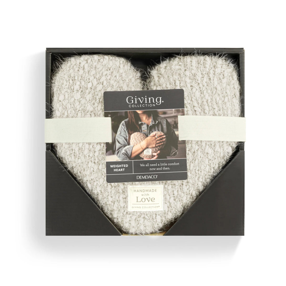 Giving Collection Cream Weighted Giving Heart 1.85lb