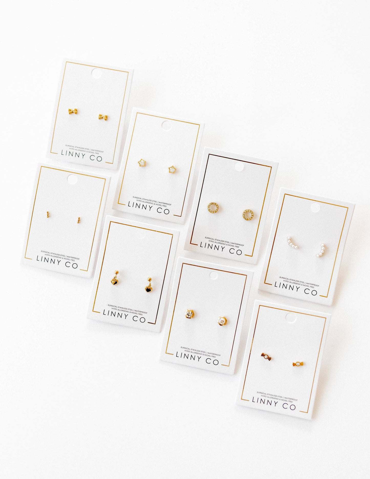 Screwback Stud Earrings - Lainey - Gold