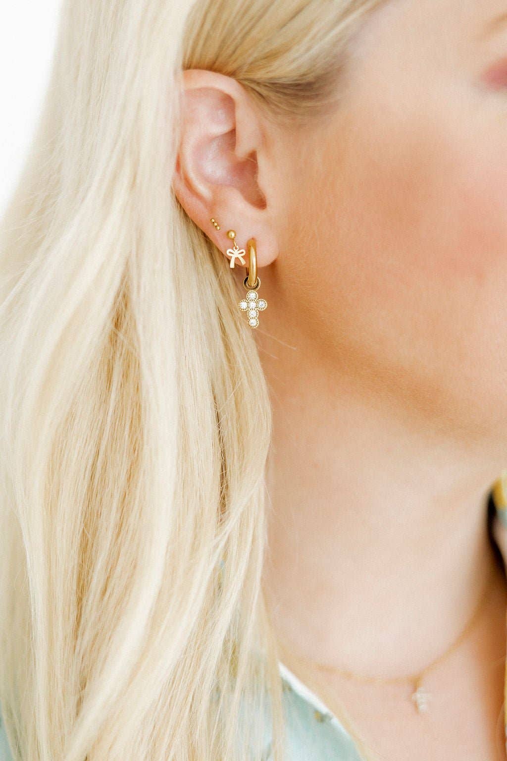 Screwback Stud Earrings - Micro Tally Gold