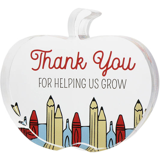 Grow - 3.5" Acrylic Apple Plaque