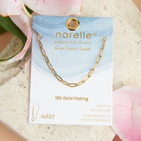 Narelle Waterproof Paperclip Anklet