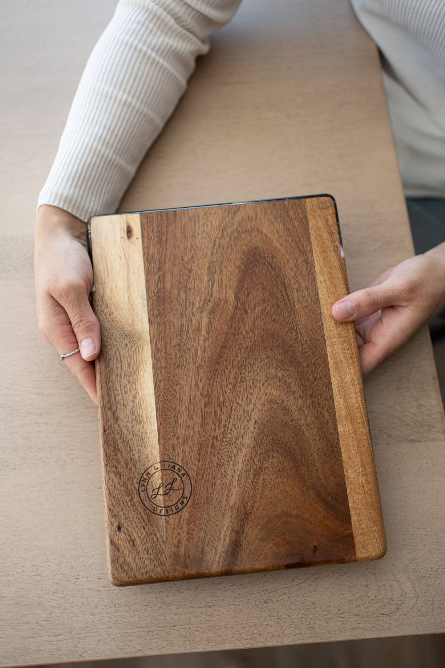 Wood Resin Date Night Cheese Charcuterie Board
