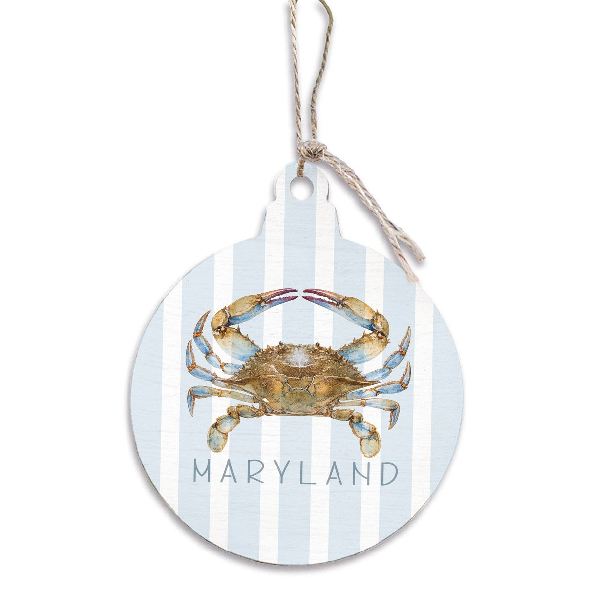 Maryland Striped Crab Personalized Ornament | Crab Decor