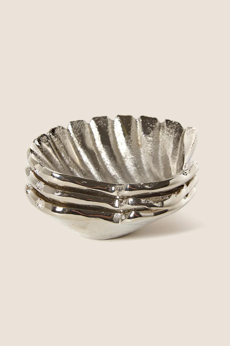 Silver Shell Tidbit Dishes