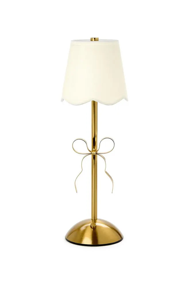 Portable Cordless Gold Bow Lamp