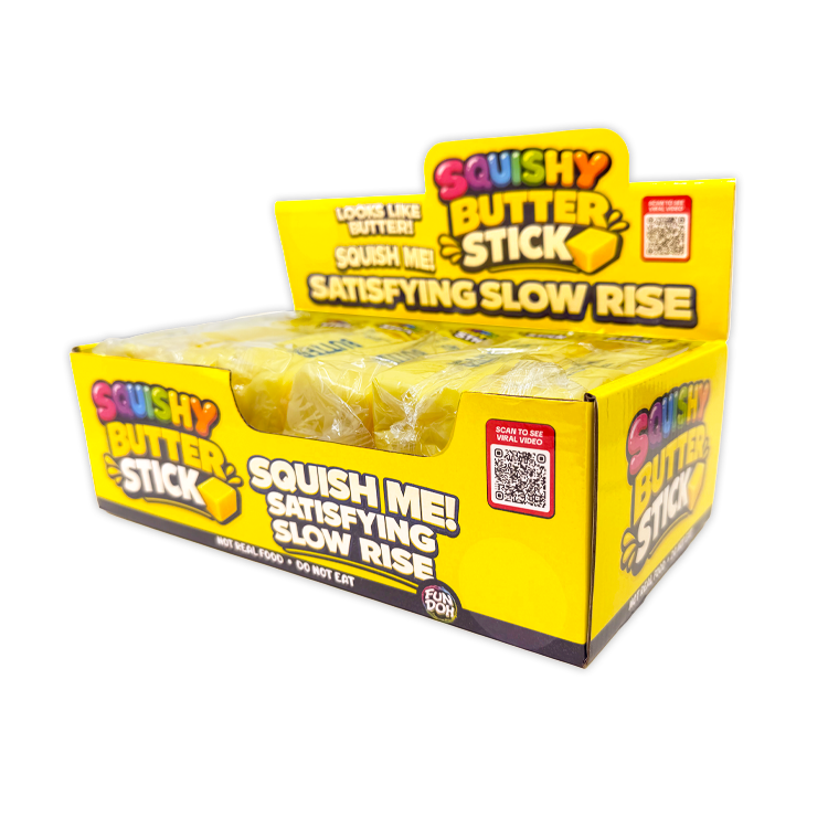 Fun Doh 6" Butter Stick Slow-Rise Squishy Toy - 12/Display