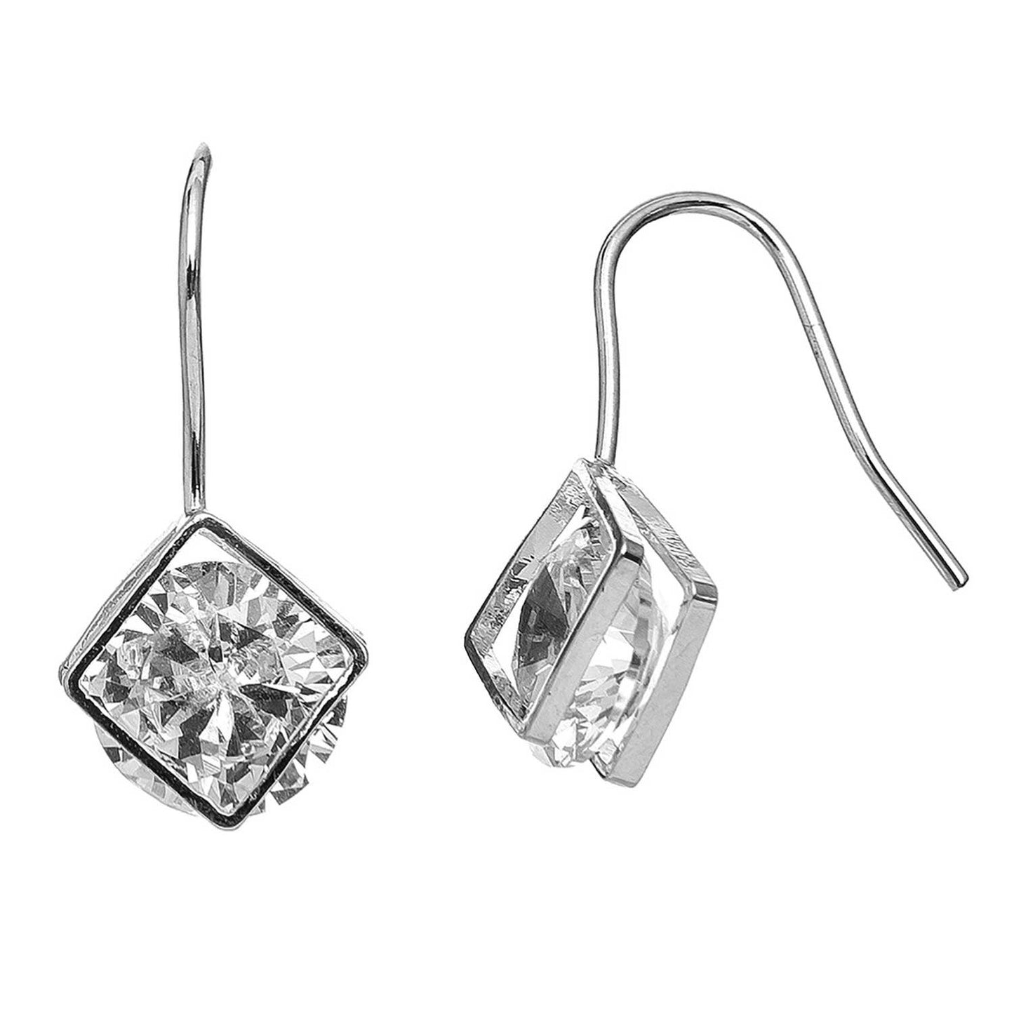 Dazzlers Cubic Zirconia Diamond Drop Earrings