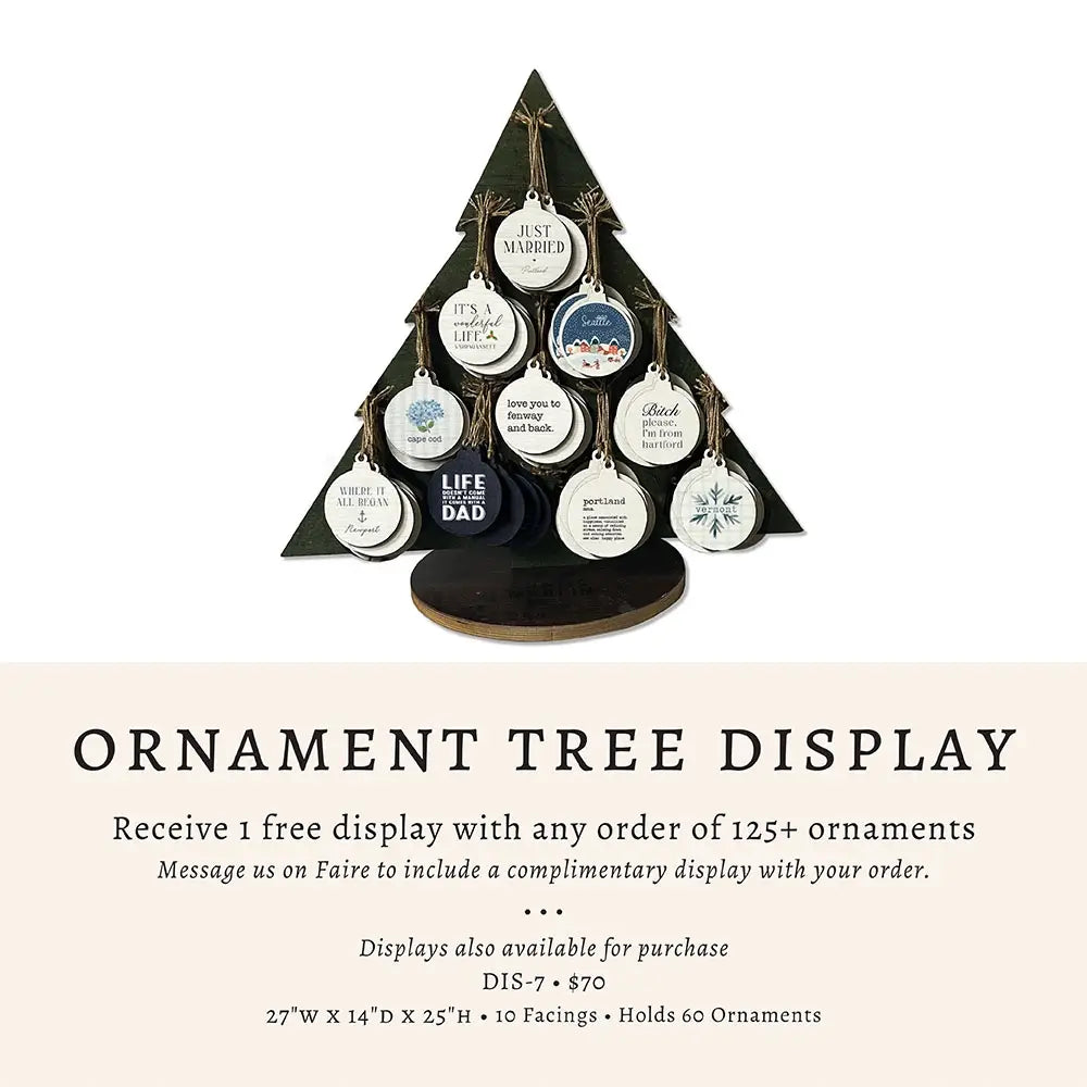 Hydrangea Christmas Tree Block Sign