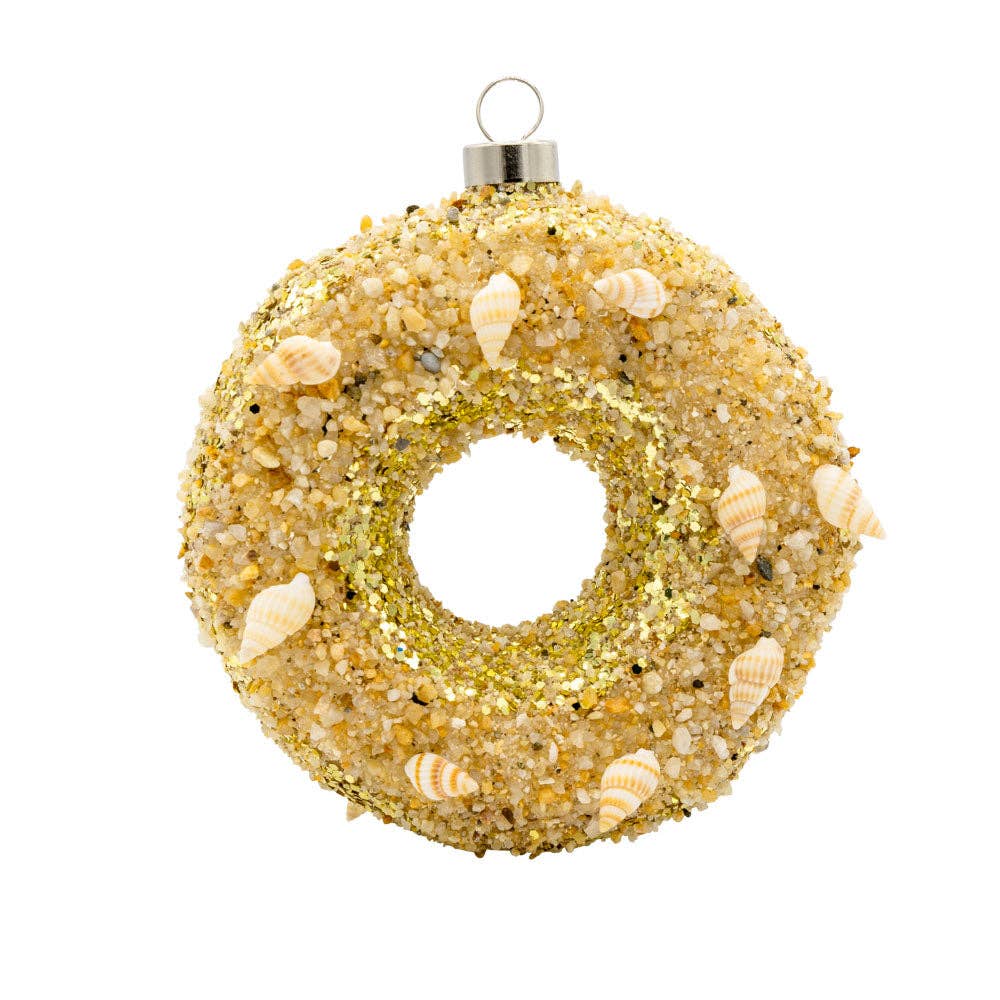 Holiday Glass Ornament – Shell Wreath