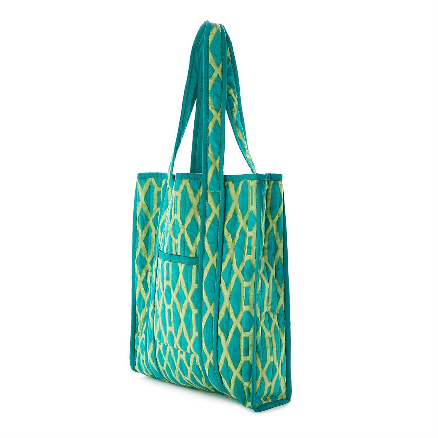 Bamboo Cotton Printed Quilted Reversible Tote