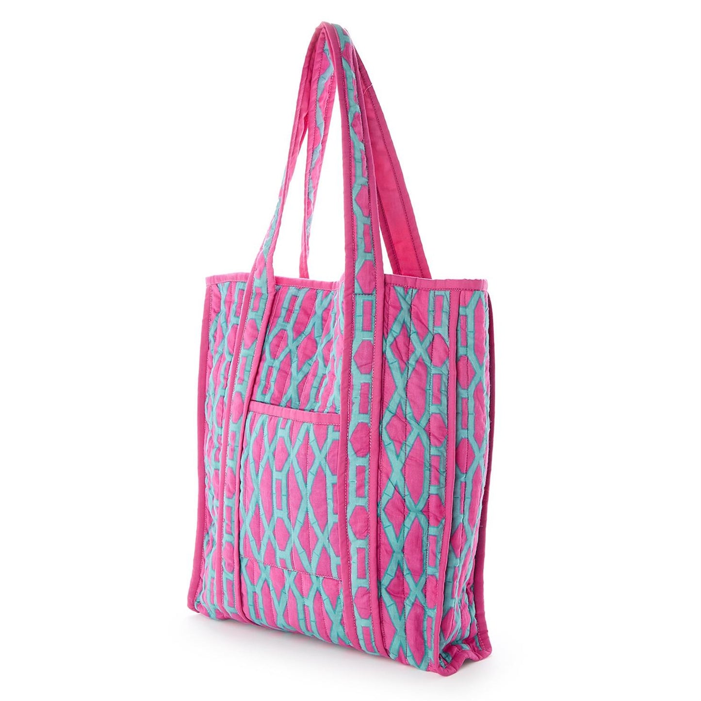 Bamboo Cotton Printed Quilted Reversible Tote