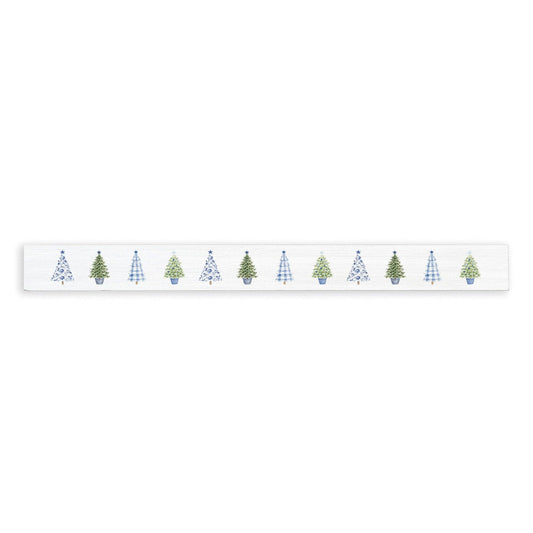 Coastal Cottage Christmas Trees Skinny Sign