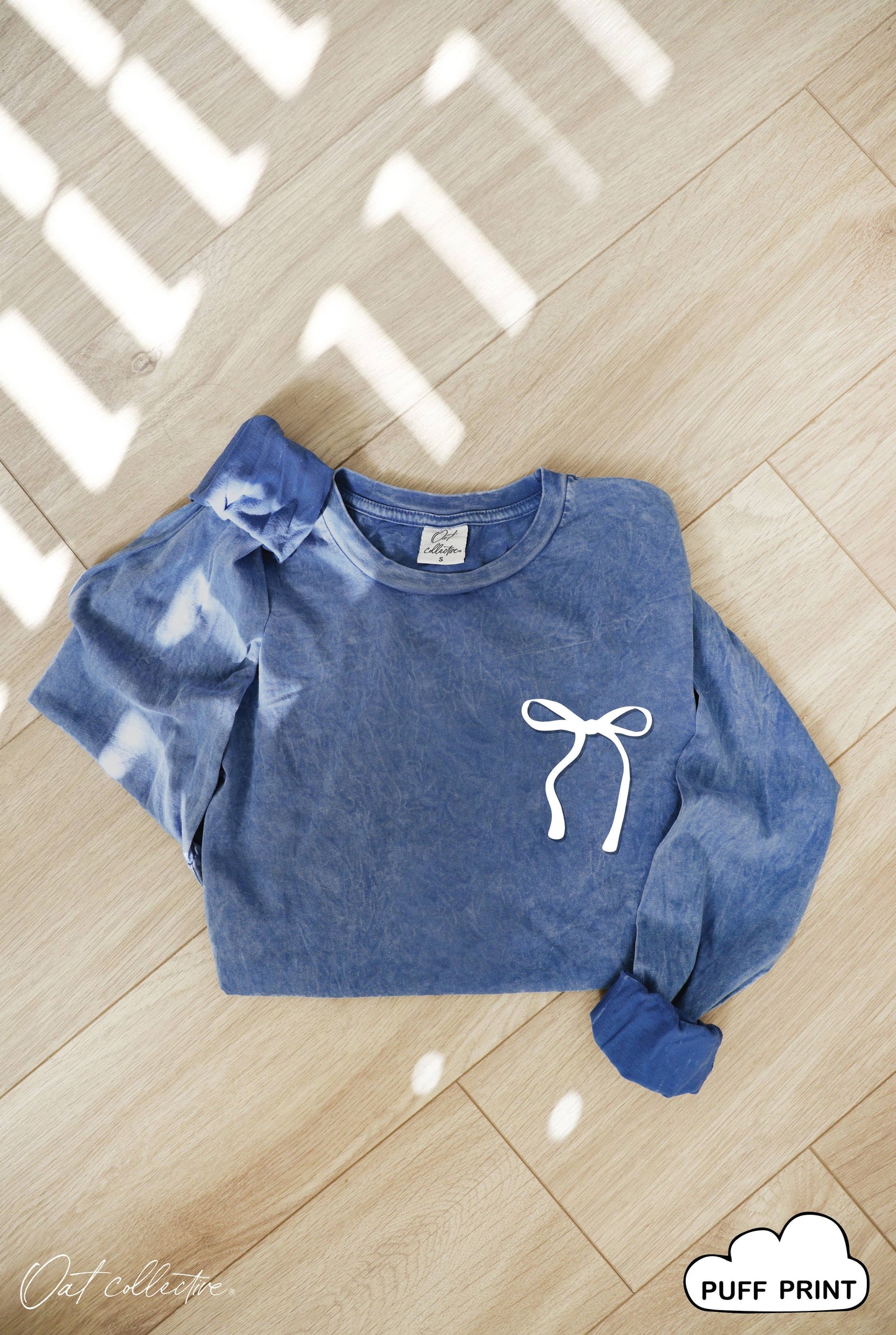 BOW PUFF  Mineral Washed Long Sleeve Graphic