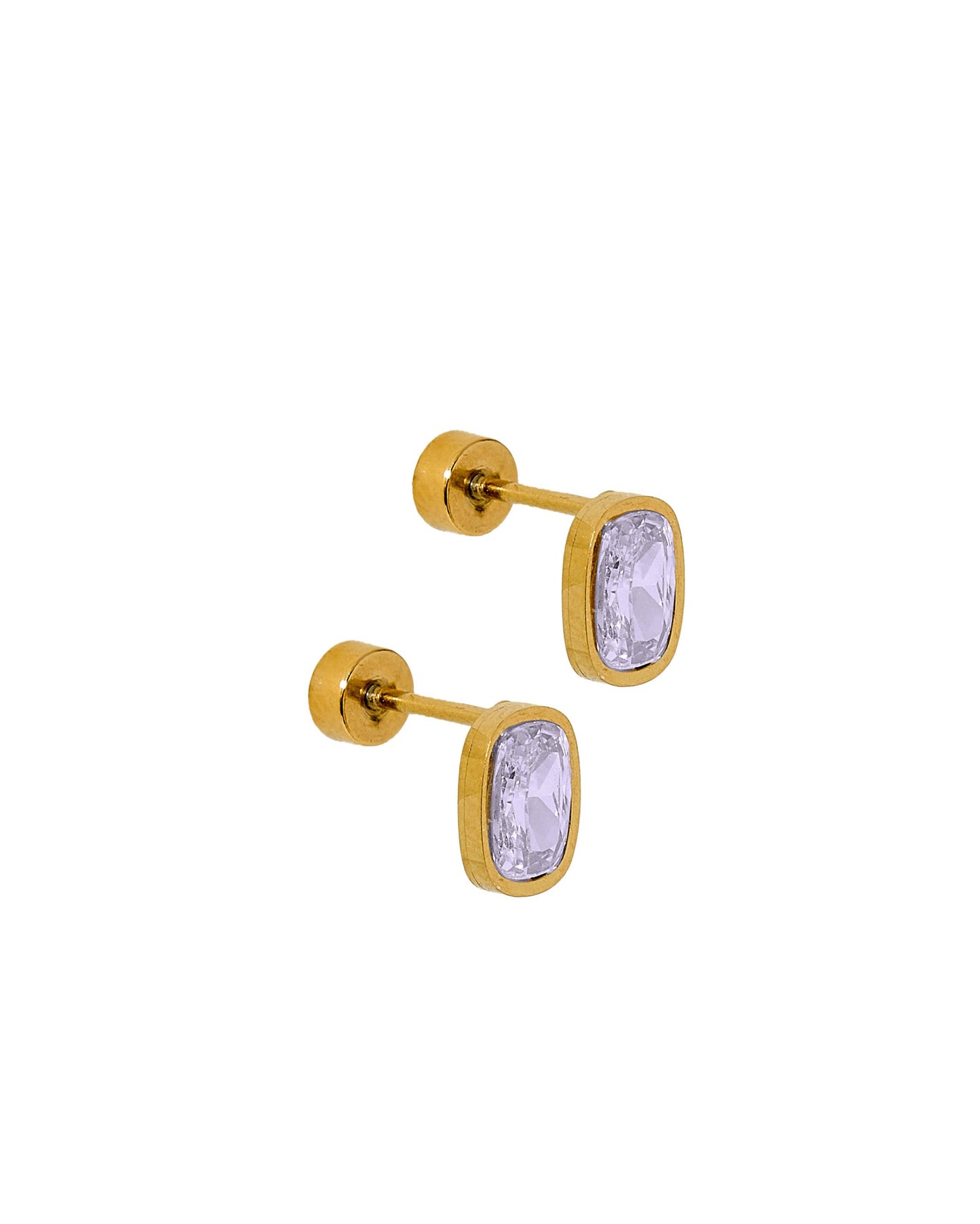 Screwback Stud Earrings - Kay Lavender