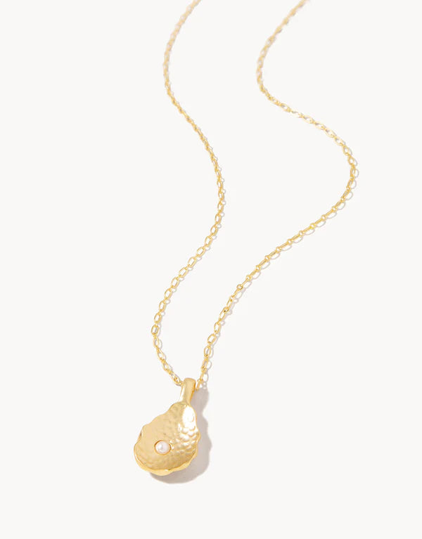 Petite Oyster Necklace 18" White Opal