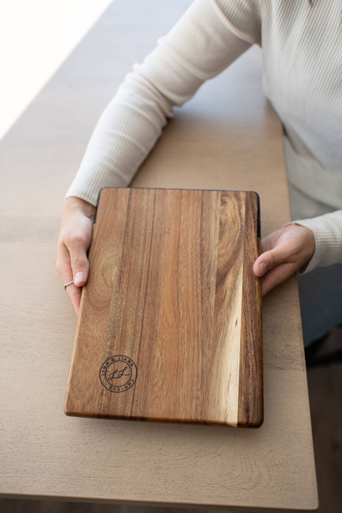 Wood Resin Date Night Cheese Charcuterie Board