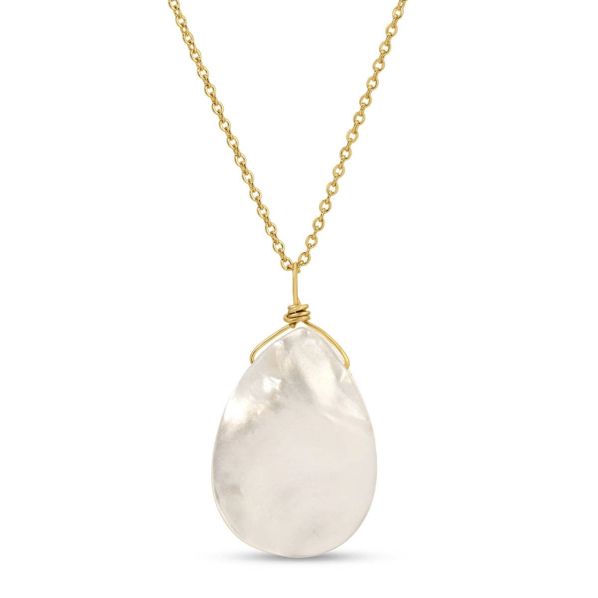 Teardrop Shell Pendant Necklace