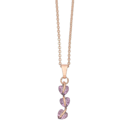 Sale - Hearts Cubic Zirconia Pendant Necklace with Box