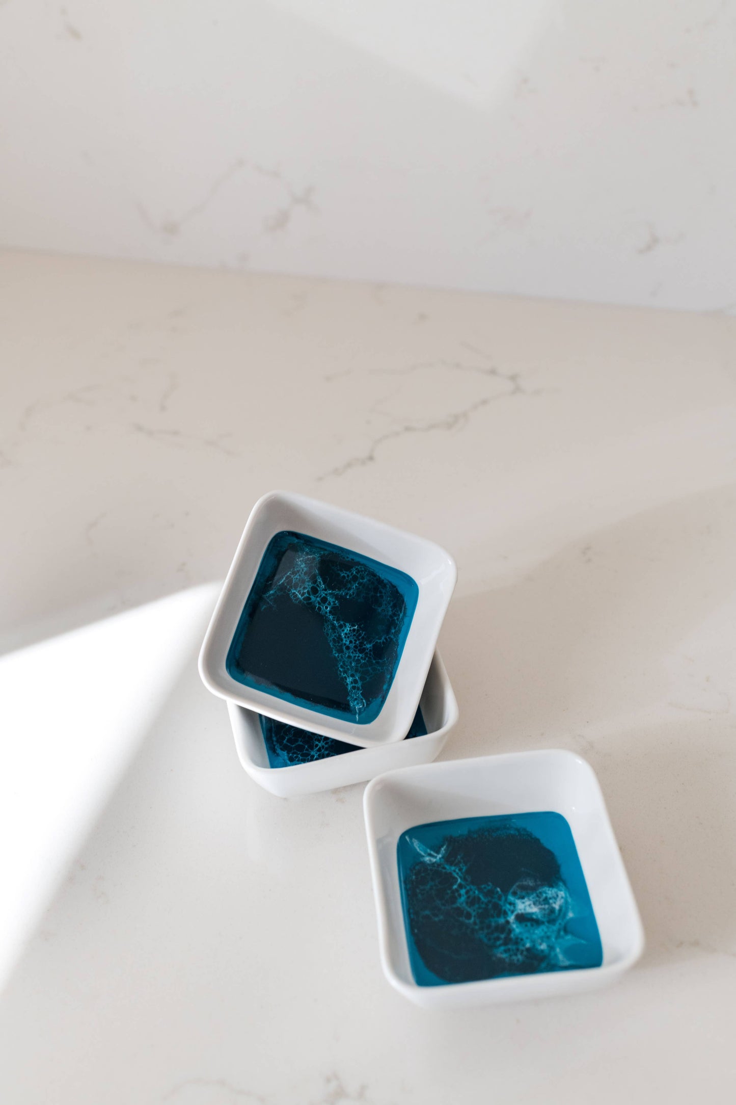Resin Accented Ceramic Dipping Bowls