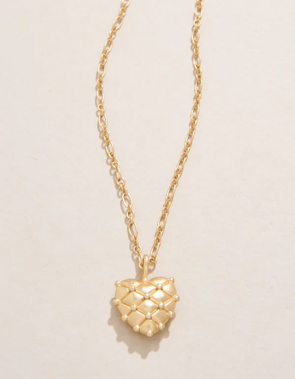 Heart Pillow Necklace 17"