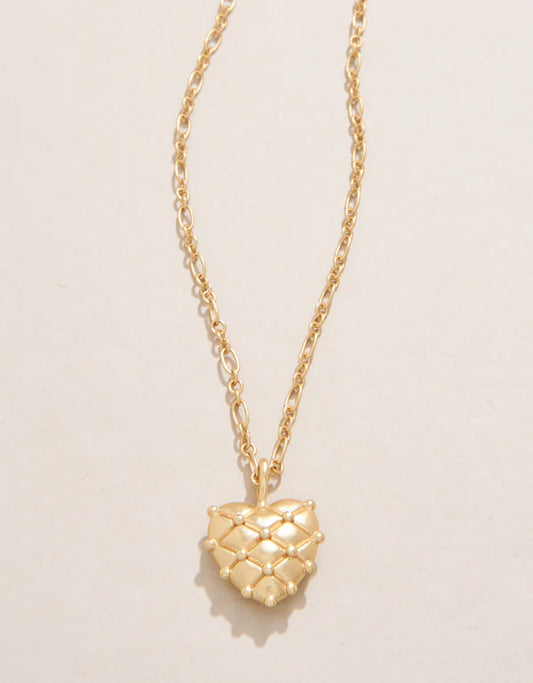 Heart Pillow Necklace 17"