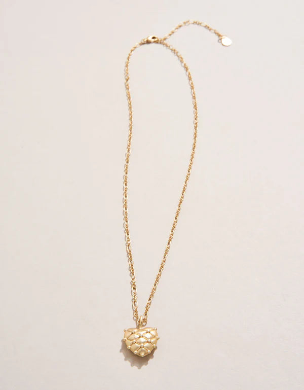 Heart Pillow Necklace 17"