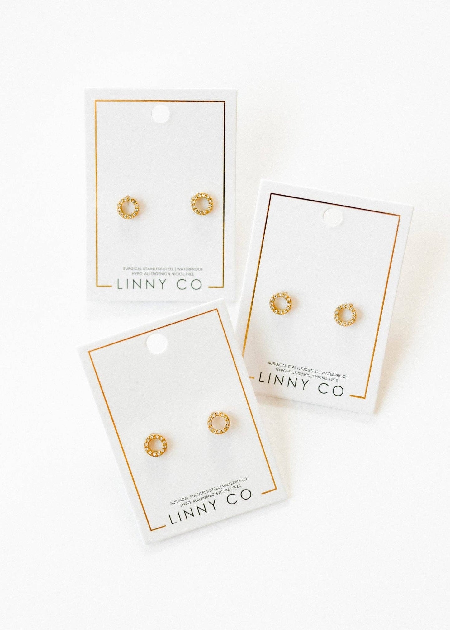 Screwback Stud Earrings - Lainey - Gold