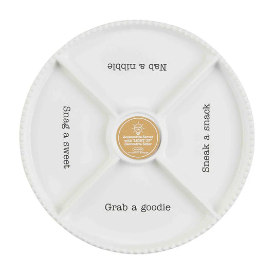 Mud Pie Snack Divided Tray by Mudpie at Luxe & Bow