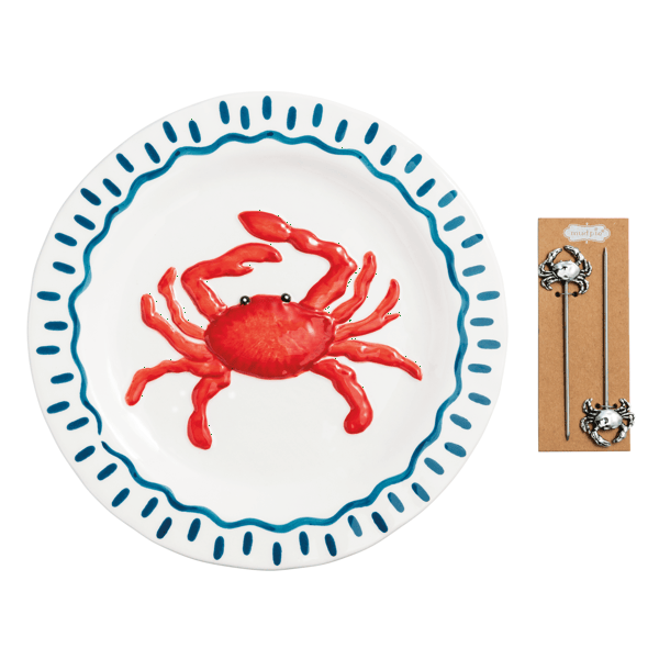 Crab Platter Set by Mudpie at Luxe & Bow