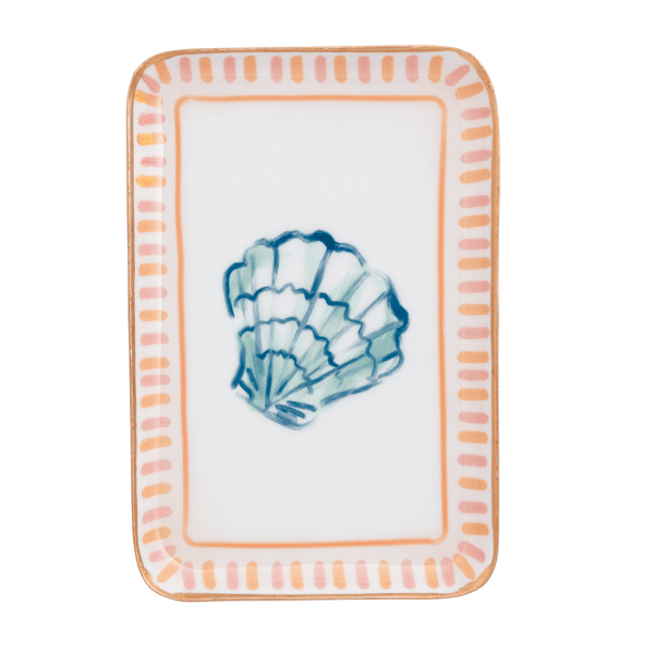 Shell Sea Enamel Tray by Mudpie at Luxe & Bow