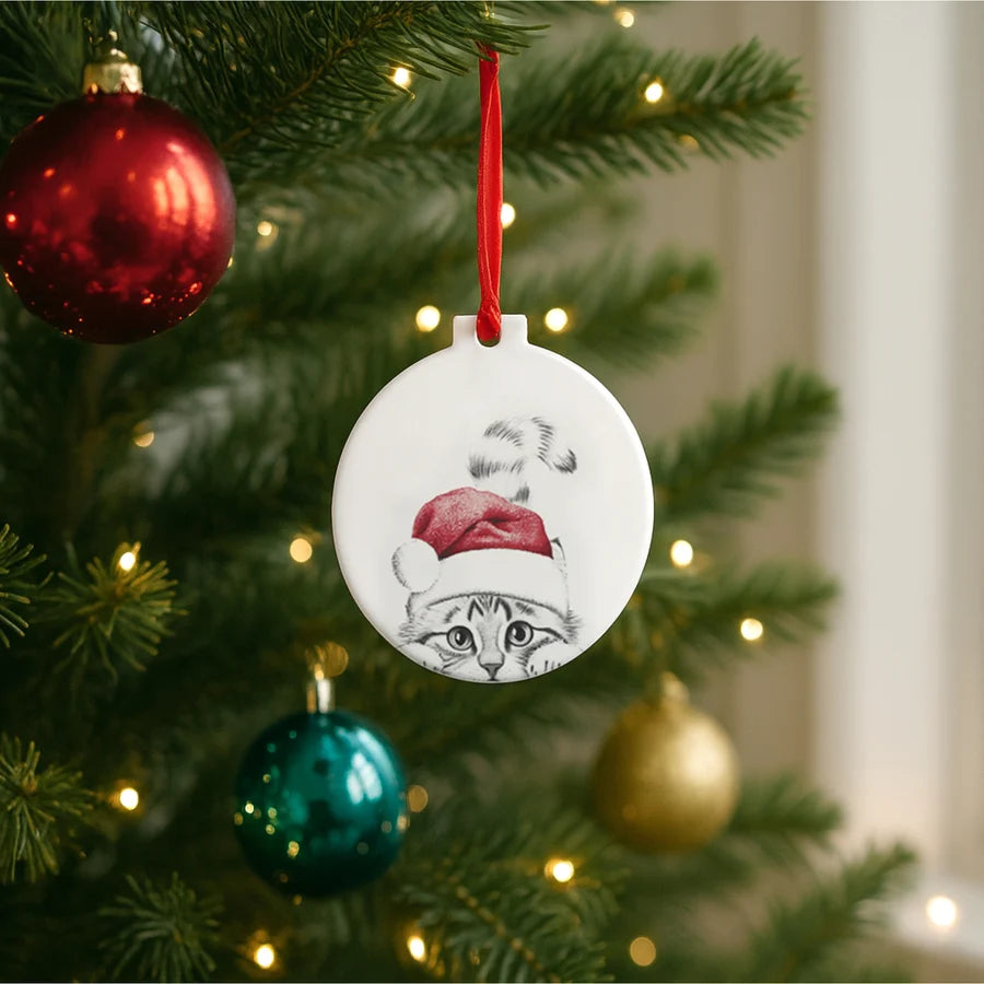 Cat Ceramic Ornament
