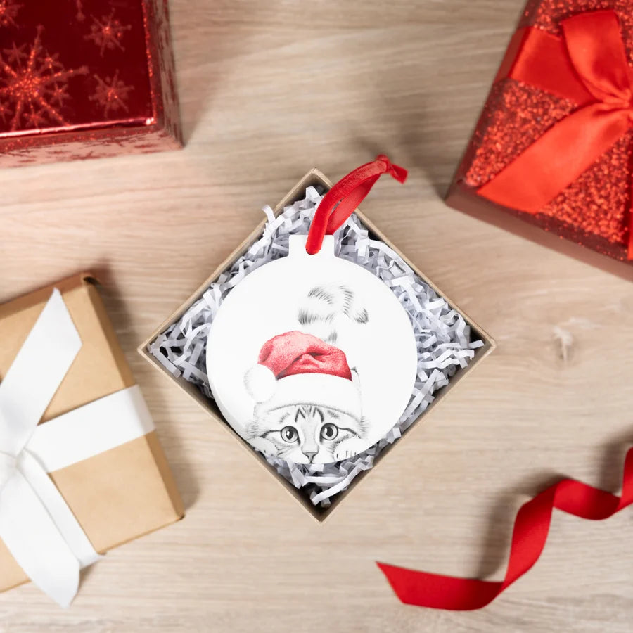 Cat Ceramic Ornament