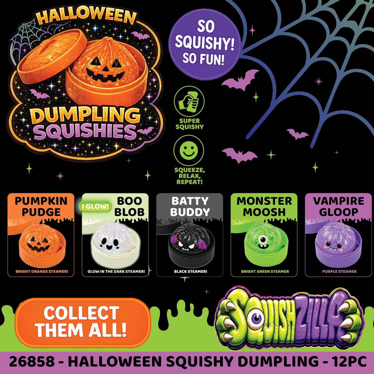 Fun Doh Spooky Mystery Dumpling Squishy Toy - 12/Display by Novelty Brands at Luxe & Bow - additional product view 3