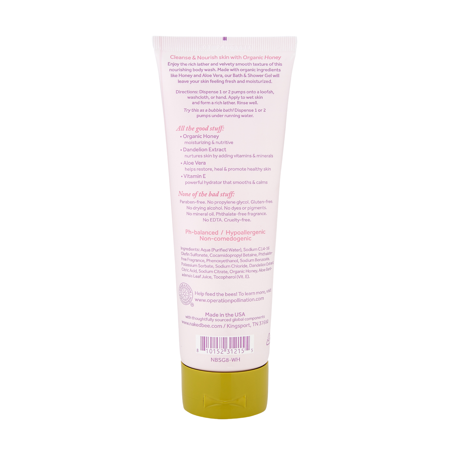 8 oz. Wildflower Honey Velvety Smooth Bath & Shower Gel