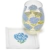 Hydrangea Wine Glass