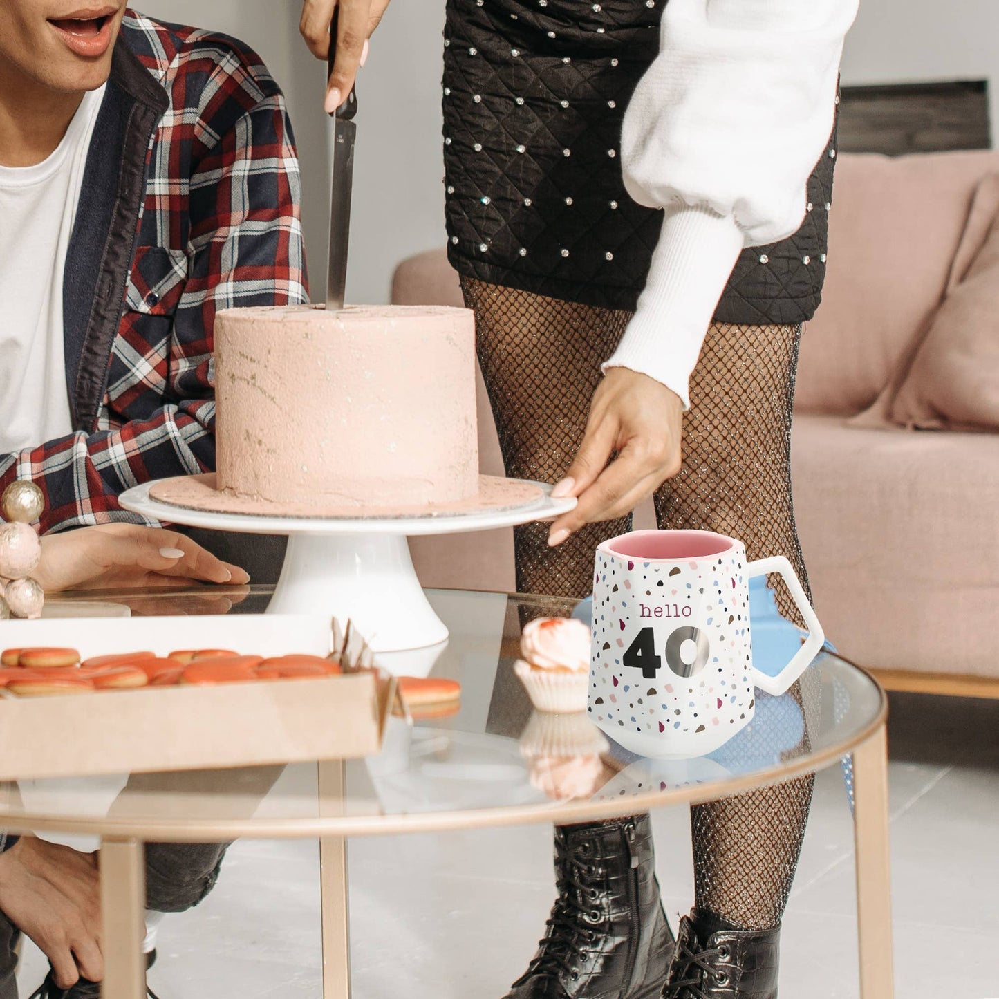 Hello 40 - 17 oz Geometric Cup