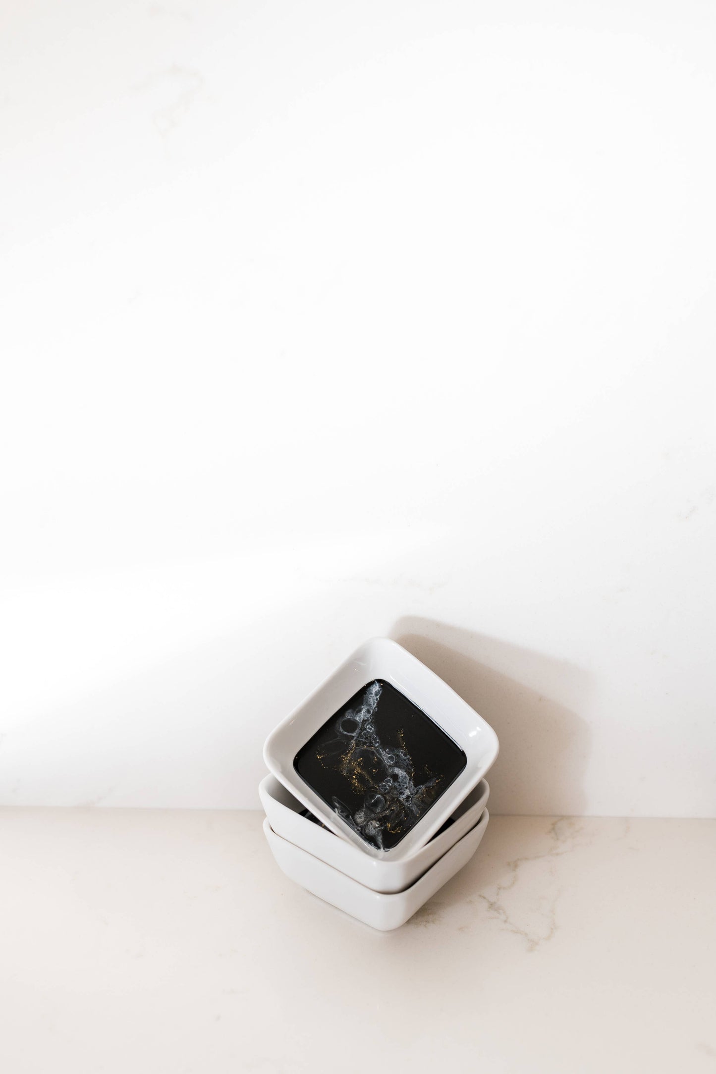 Resin Accented Ceramic Dipping Bowls