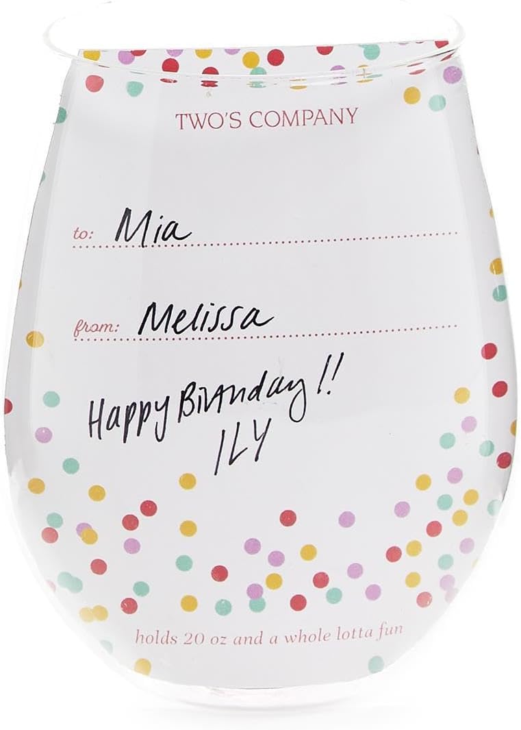 Happy Birthday Wine Glass