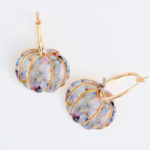 Howard's Floral Pumpkin Hoop Earrings