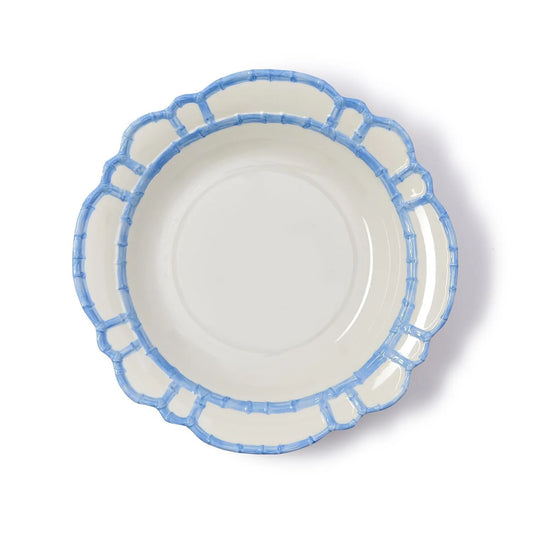 French Blue Bamboo Touch Bowl by Twos Company at Luxe & Bow