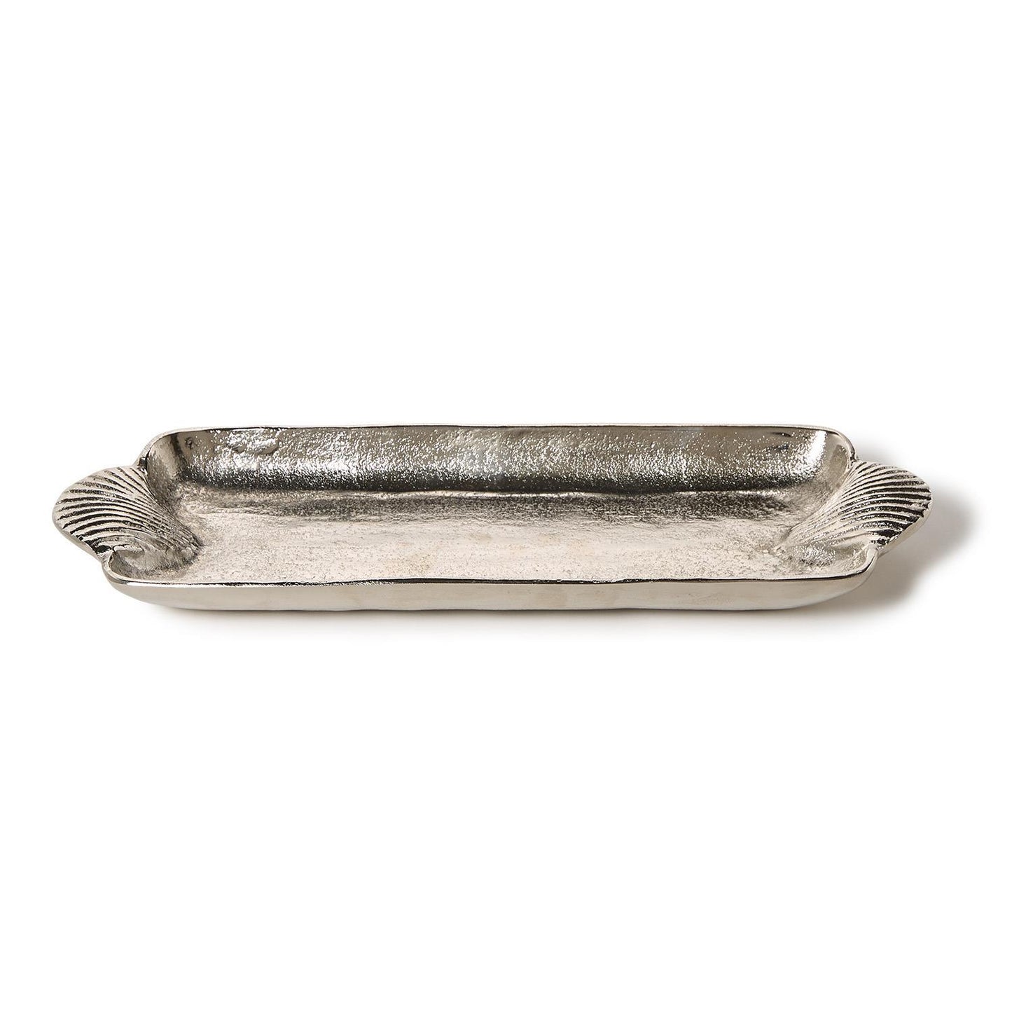 Shell Handled Silver Tray