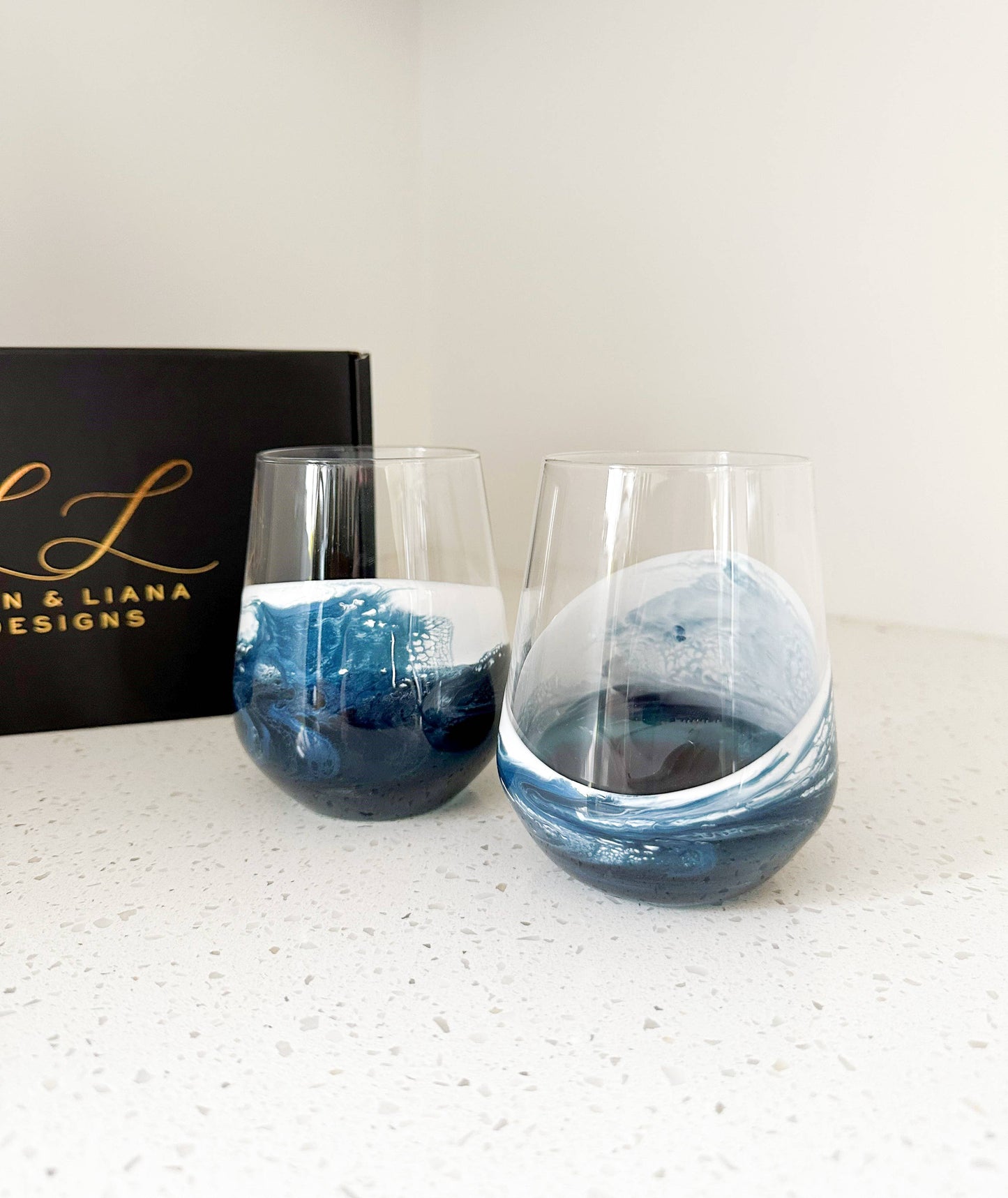 Resin Accented Wine and Entertaining Glasses - NO TARIFFS!