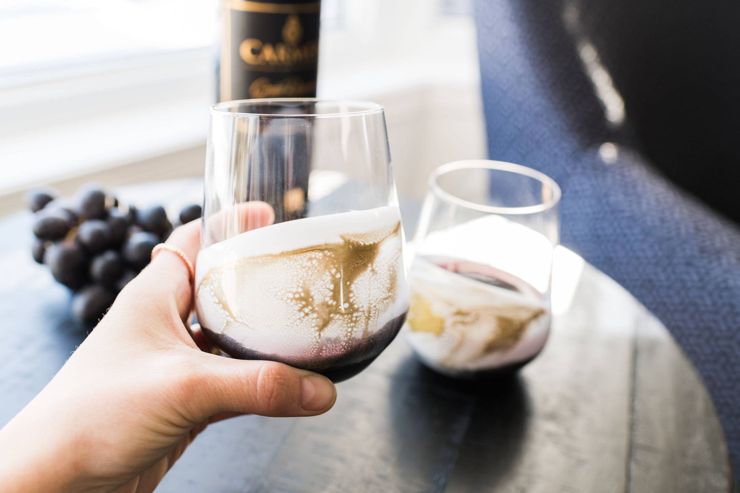 Resin Accented Wine and Entertaining Glasses - NO TARIFFS!