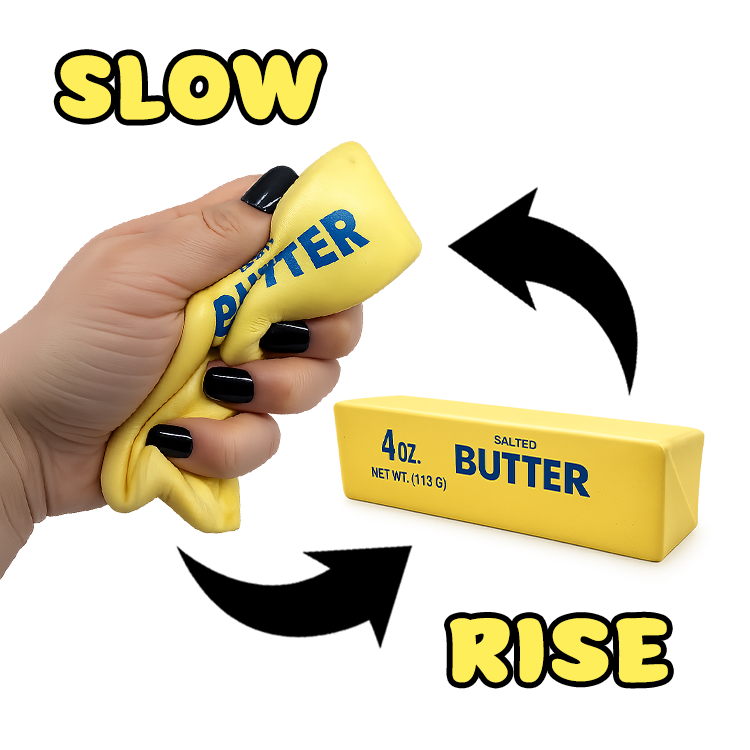 Fun Doh 6" Butter Stick Slow-Rise Squishy Toy - 12/Display