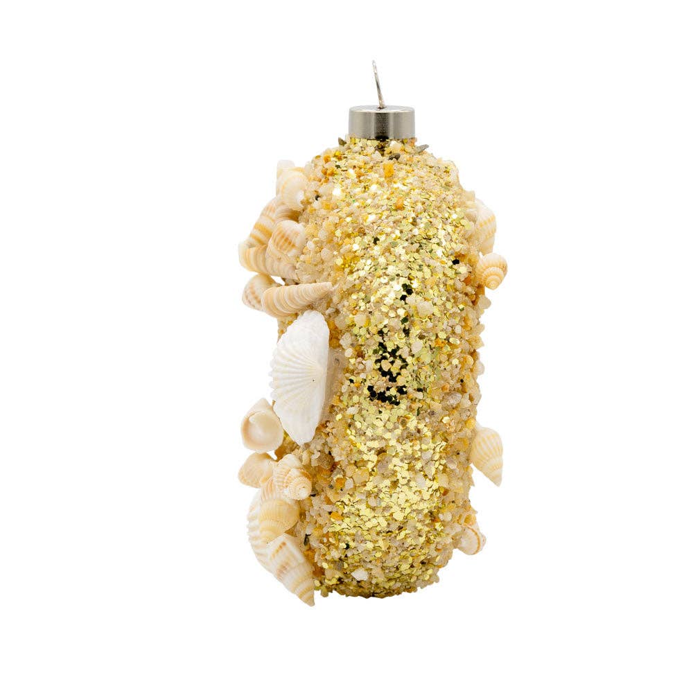 Holiday Glass Ornament – Shell Wreath